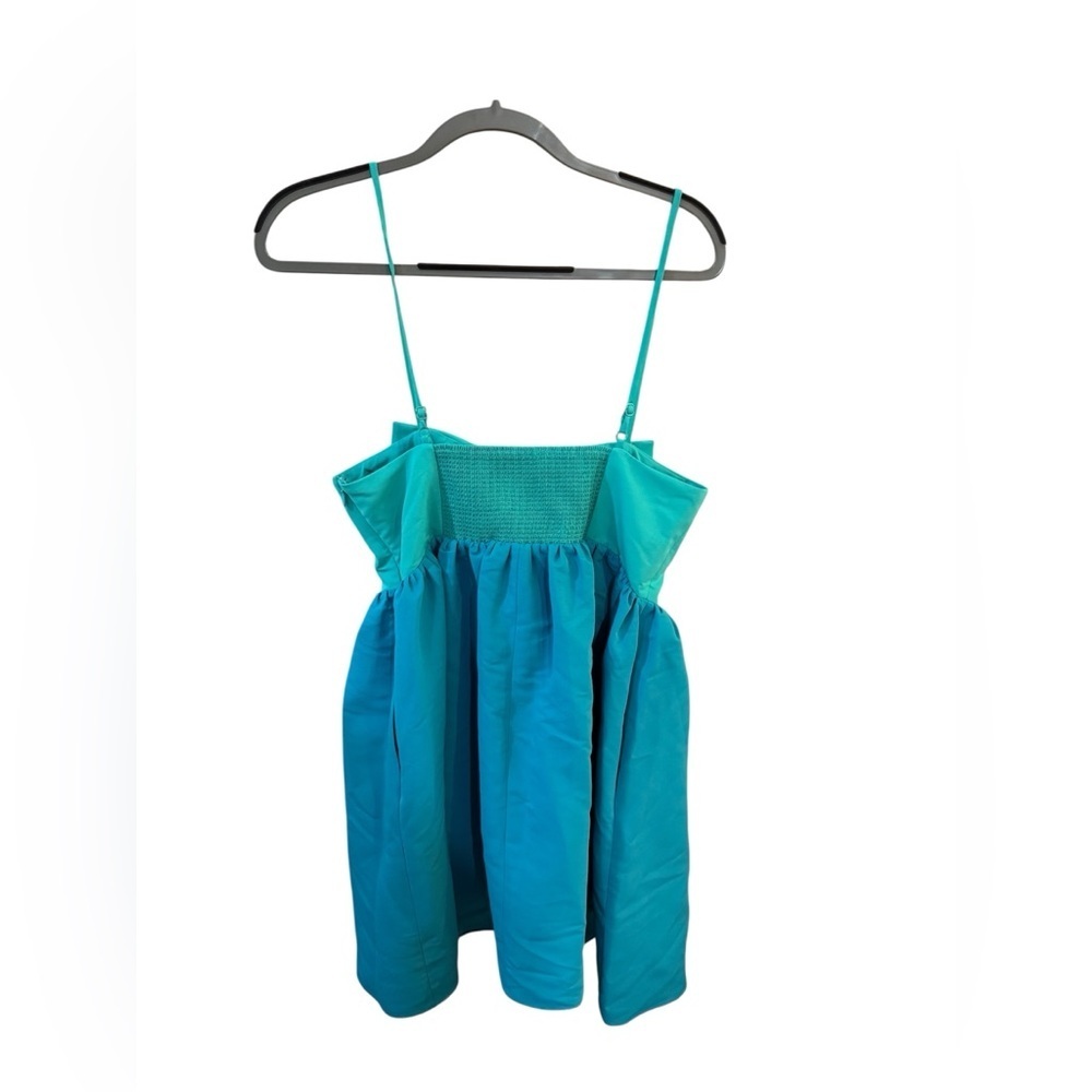 NWT Sachin & Babi Sloane Bow Pleated Blue Colorblock Summer Mini cocktail Dress - Picture 8 of 8